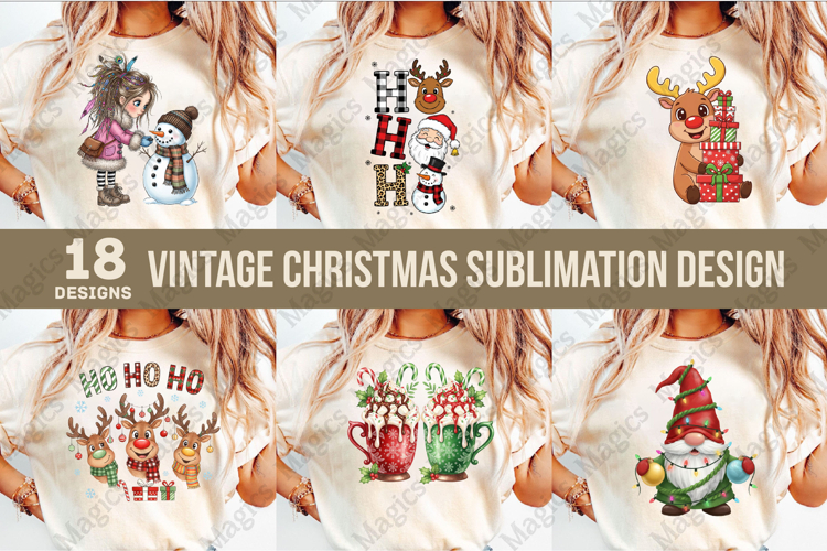 Vintage Christmas PNG Sublimation