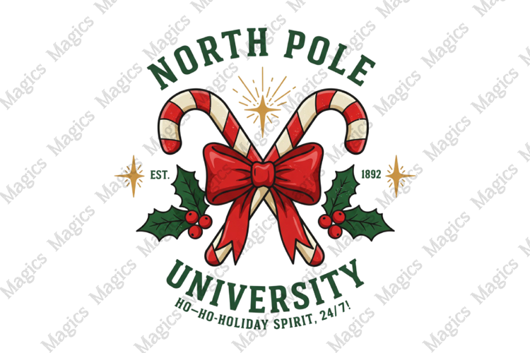 Vintage Christmas PNG, University