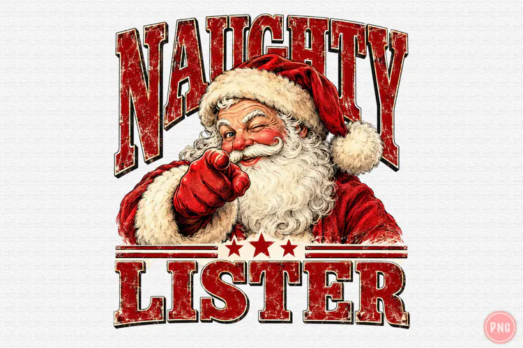 Vintage Christmas Santa Sublimation