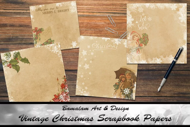 Vintage Christmas Scrapbook Papers
