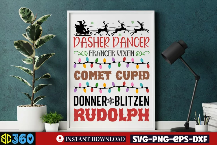 Dasher dancer prancer vixen comet cupid donner blitzen rudol