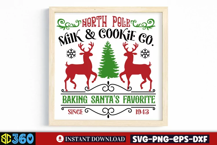North pole milk & cookie co.baking santa's favorite since 19