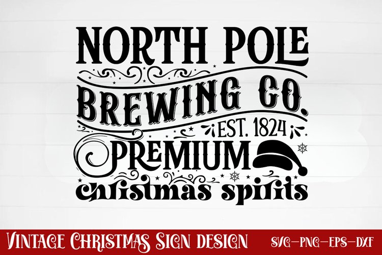 North pole est. 1824 brewing co. premium christmas spirits