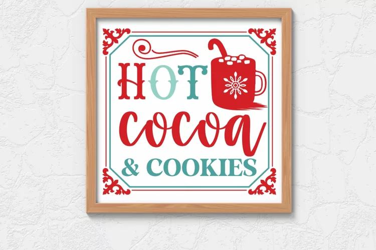 Hot cocoa & cookies SVG, Christmas SVG