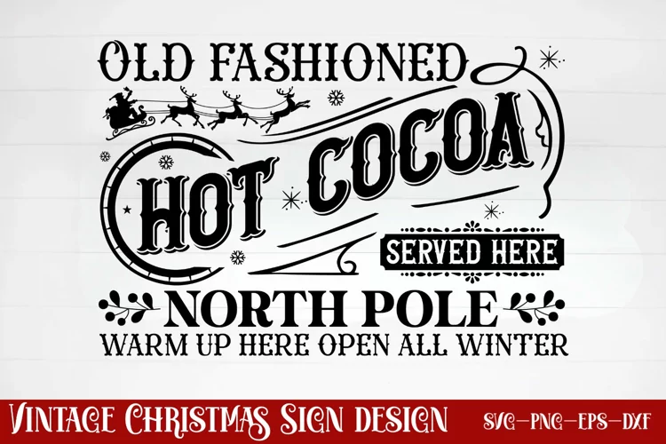 Old fashioned hot cocoa served here north pole warm up here