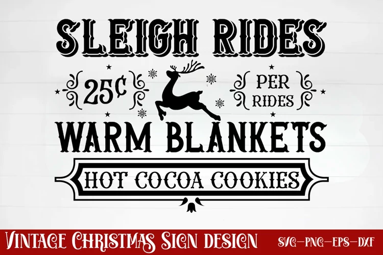 Sleigh rides 25c per rides warm blankets hot cocoa. cookies