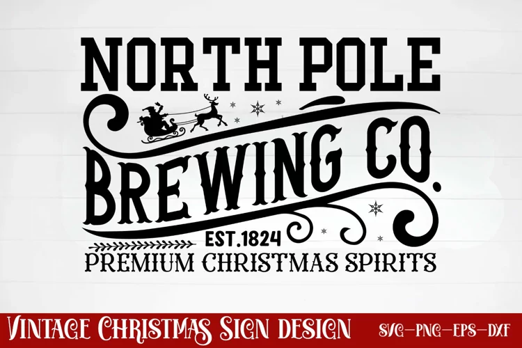 North pole brewing co. est.1824 premium christmas spirits