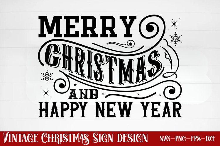 Merry christmas and happy new year SVG, Christmas SVG