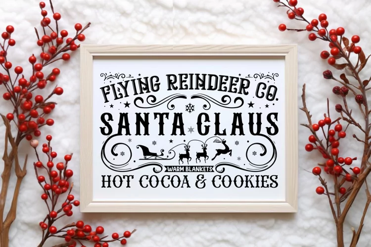 Flying reindeer co. santa claus warm blankets hot cocoa & co