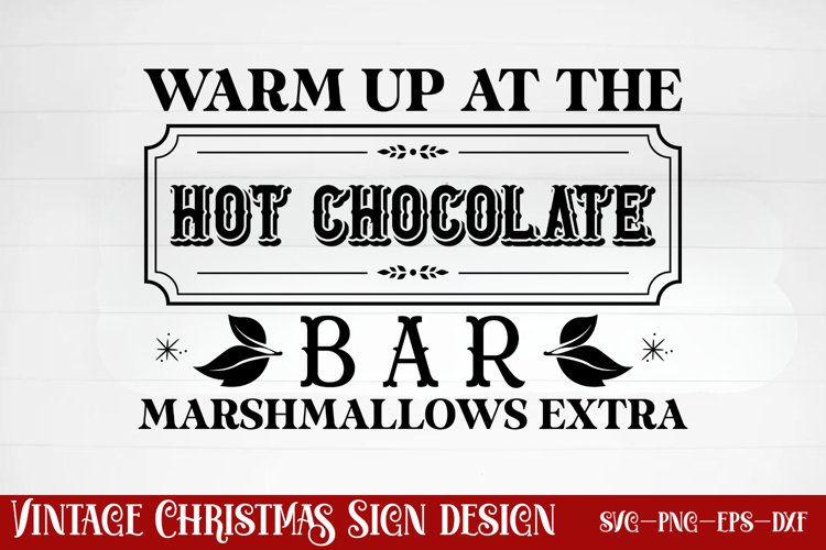 Warm up at the hot chocolate bar marshmallows extra SVG