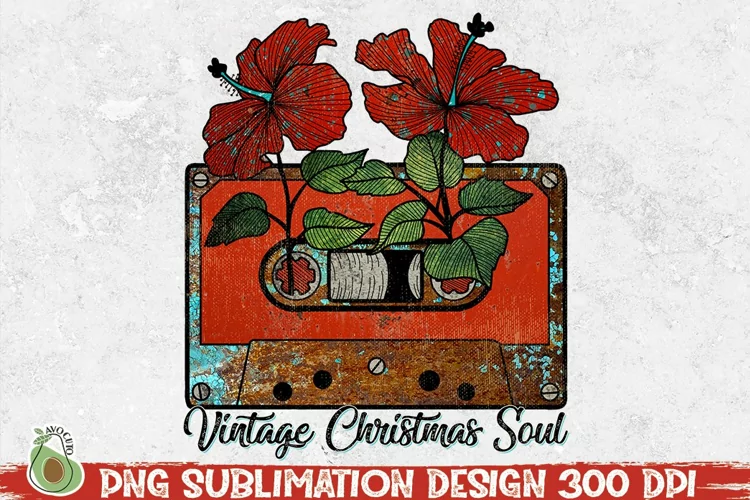 Vintage Christmas Soul PNG | Retro cassette tape sublimation