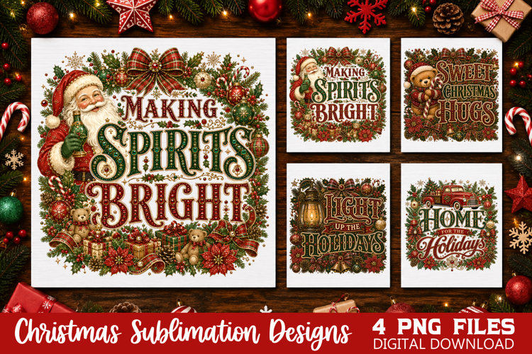 Santa Claus, Making Spirits Bright, Sweet Christmas Hugs