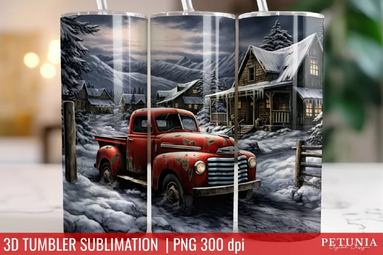 Christmas 3D Tumbler Designs | Christmas Sublimation Tumbler