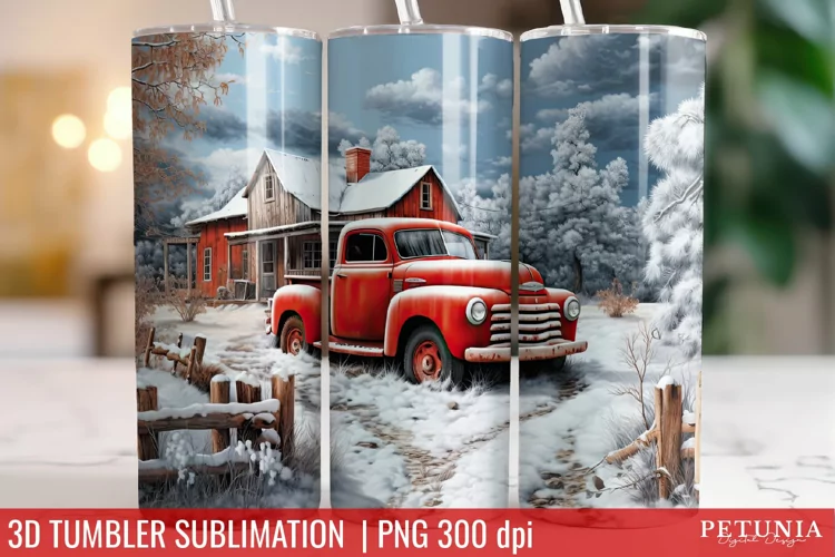 Christmas 3D Tumbler Designs | Christmas Sublimation Tumbler