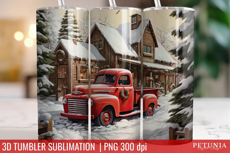 Christmas 3D Tumbler Designs | Christmas Sublimation Tumbler