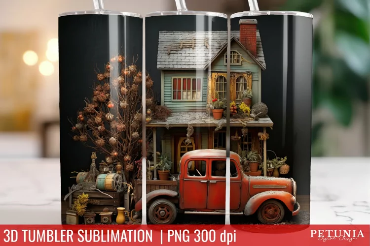 Christmas 3D Tumbler Designs | Christmas Sublimation Tumbler