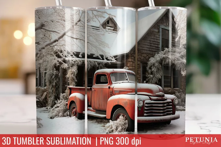 Christmas 3D Tumbler Designs | Christmas Sublimation Tumbler