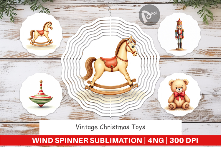Vintage Christmas Toys Wind Spinner