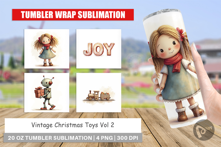 Vintage Christmas Toys Tumbler