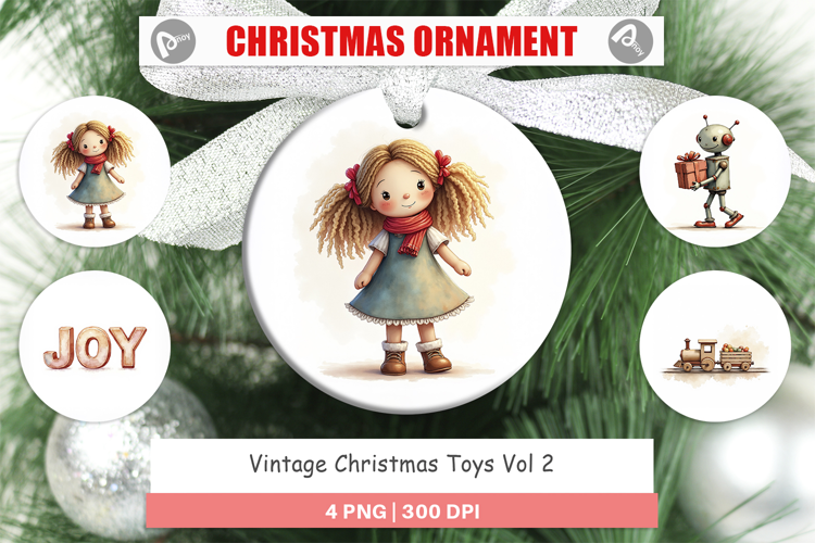 Vintage Christmas Toys Ornament