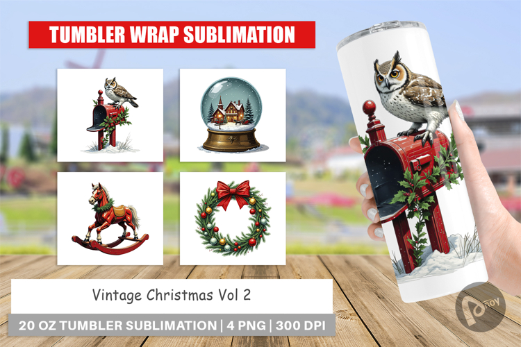 Tumbler Vintage Christmas