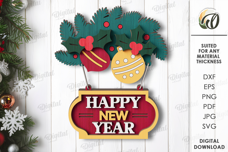 Vintage Christmas Wall Decor Lasercut. Christmas Decor SVG