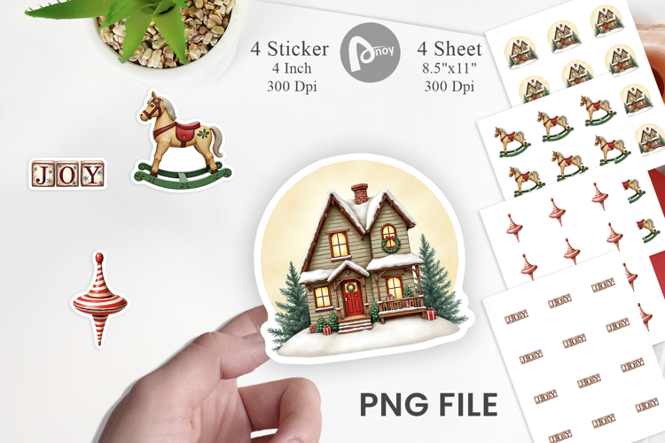 Christmas Wooden Toys Sticker