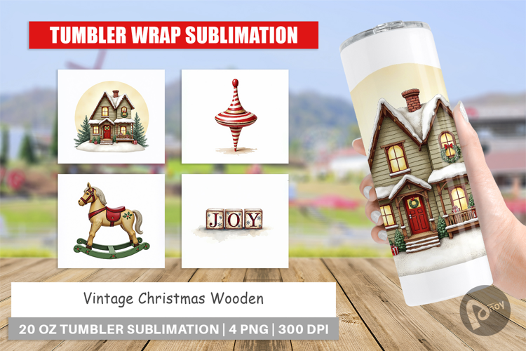 Christmas Wooden Toys Tumbler