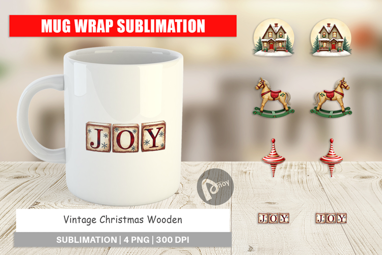 Christmas Wooden Toys Mug Wrap