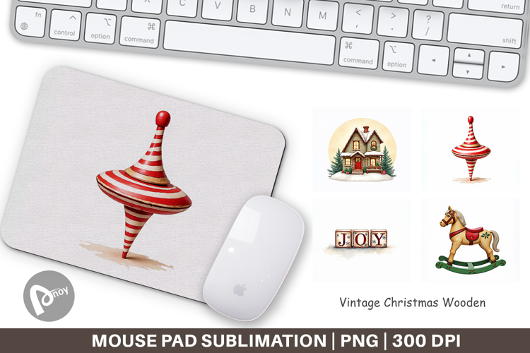Christmas Wooden Toys Mouse Pad