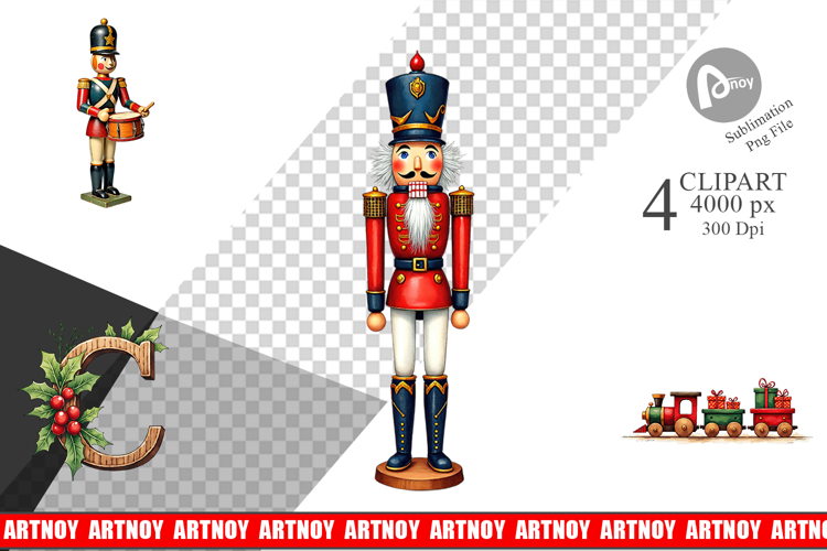 Christmas Wooden Toys Clipart