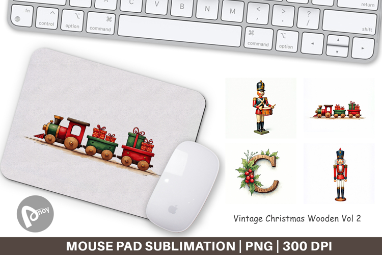Christmas Wooden Toys Mouse Pad