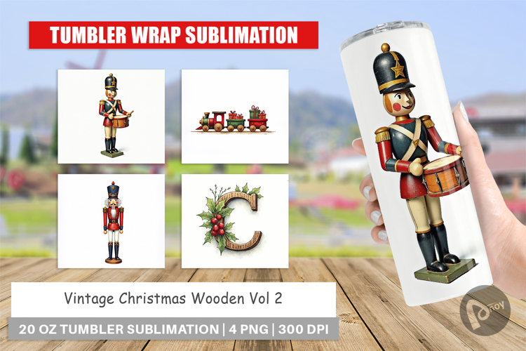 Christmas Wooden Toys Tumbler