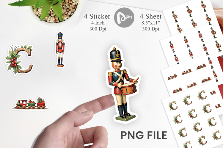 Christmas Wooden Toys Sticker