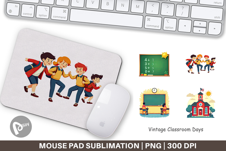 Mouse Pad Vintage Classroom