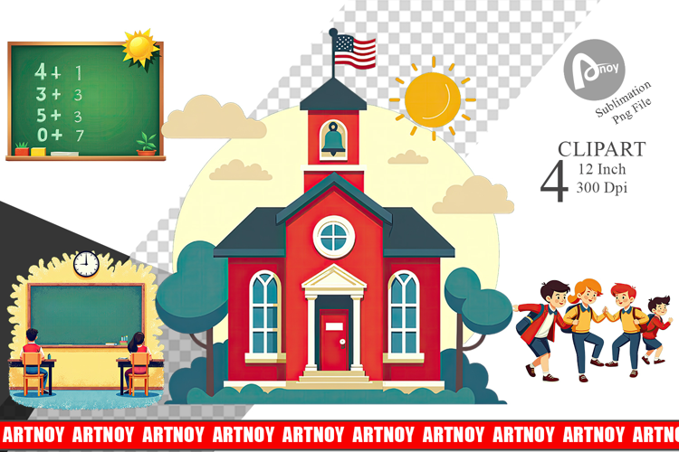 Vintage Classroom Clipart