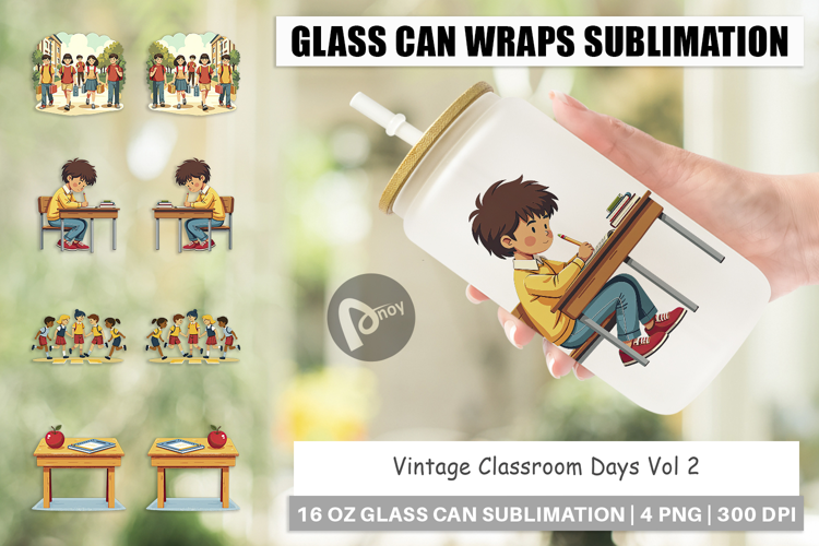 Glass Can Vintage Classroom