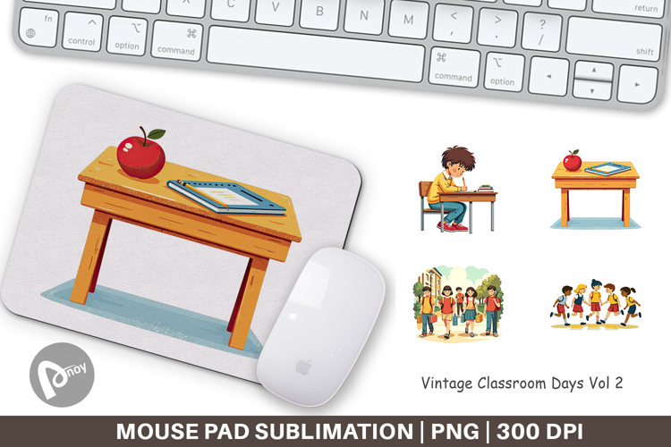 Mouse Pad Vintage Classroom