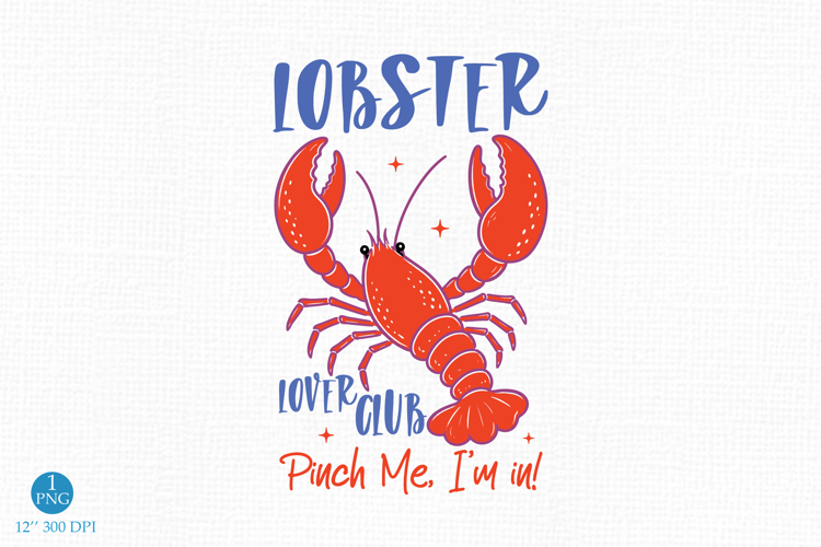 Vintage Coastal Summer PNG Lobster Illustration