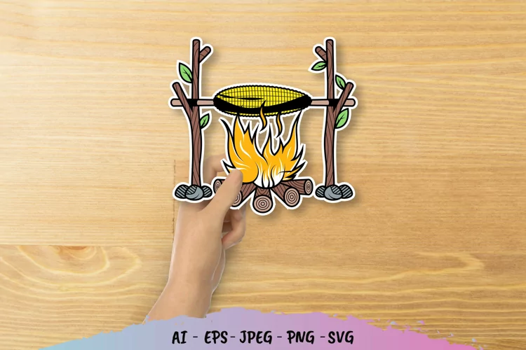 Cooking in Nature Sticker