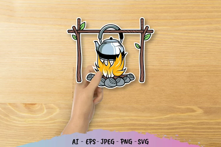 Cooking in Nature Sticker