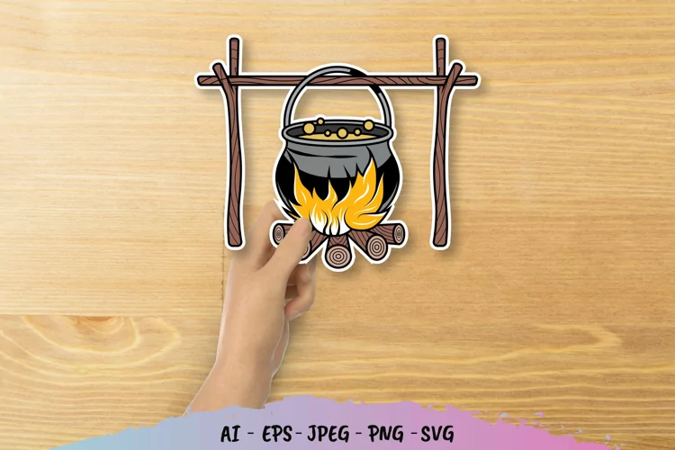 Cooking in Nature Sticker