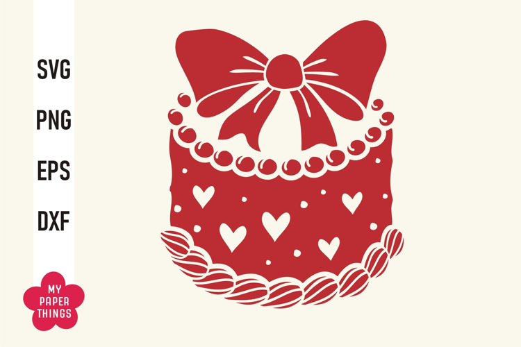 Vintage Coquette Cake With Bow Svg Png, Birthday Cake svg