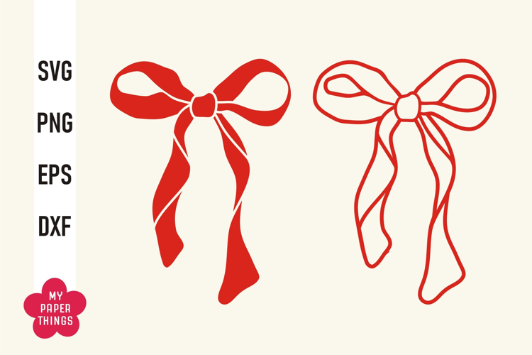 Vintage Coquette Bow Svg Png, Retro Bow Svg, Ribbon Svg