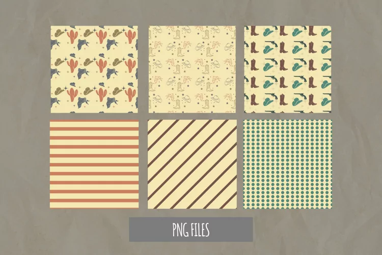 Vintage Cowboy Stuff Pattern Paper Pack