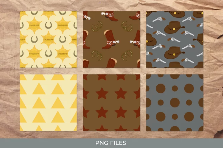 Vintage Cowboy Stuff Pattern Paper Pack