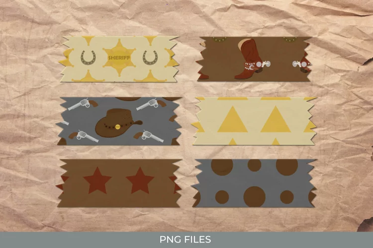 Vintage Cowboy Stuff Patterned Tape