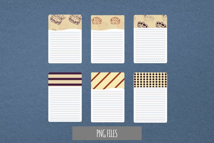 Vintage Crown Seamless Pattern Shaped Journaling Page