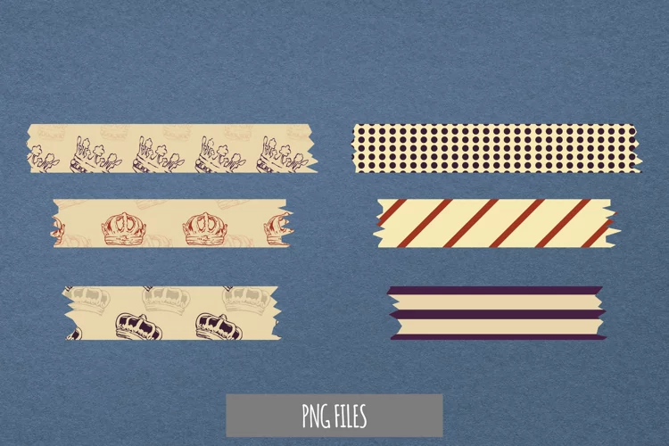 Vintage Crown Seamless Pattern Tape