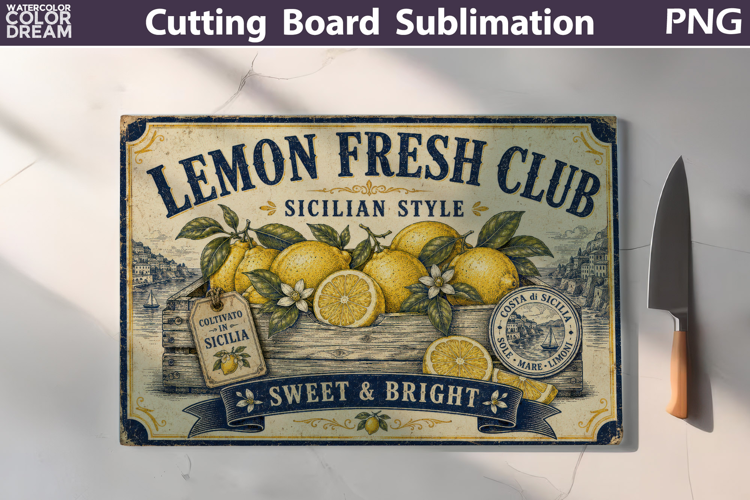 Lemon Fresh Club | Cutting Board Sublimation